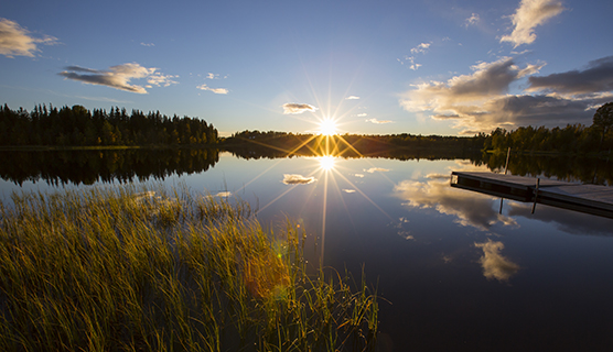 Järvimaisema Ruotsin Lapista.